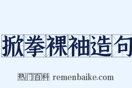 掀拳裸袖造句是什么意思的图片